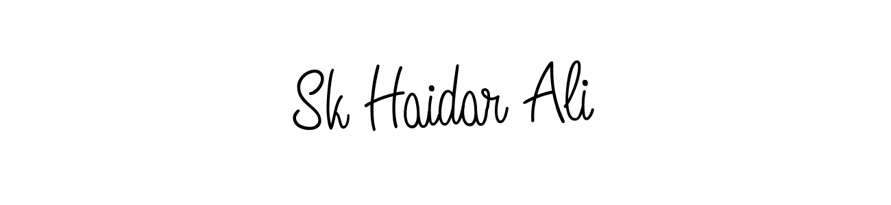 Create a beautiful signature design for name Sk Haidar Ali. With this signature (Angelique-Rose-font-FFP) fonts, you can make a handwritten signature for free. Sk Haidar Ali signature style 5 images and pictures png