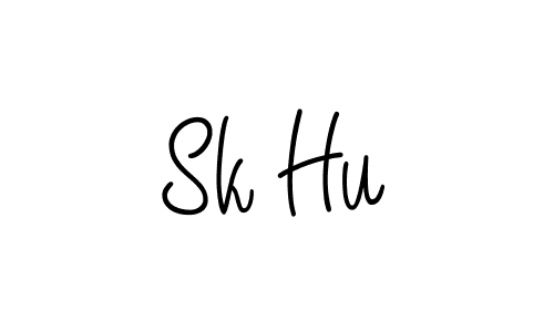 Make a beautiful signature design for name Sk Hu. Use this online signature maker to create a handwritten signature for free. Sk Hu signature style 5 images and pictures png