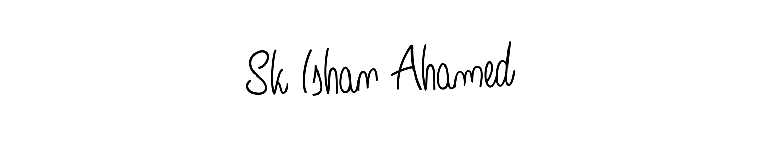 Make a beautiful signature design for name Sk Ishan Ahamed. With this signature (Angelique-Rose-font-FFP) style, you can create a handwritten signature for free. Sk Ishan Ahamed signature style 5 images and pictures png