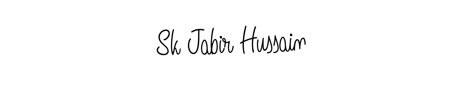 The best way (Angelique-Rose-font-FFP) to make a short signature is to pick only two or three words in your name. The name Sk Jabir Hussain include a total of six letters. For converting this name. Sk Jabir Hussain signature style 5 images and pictures png