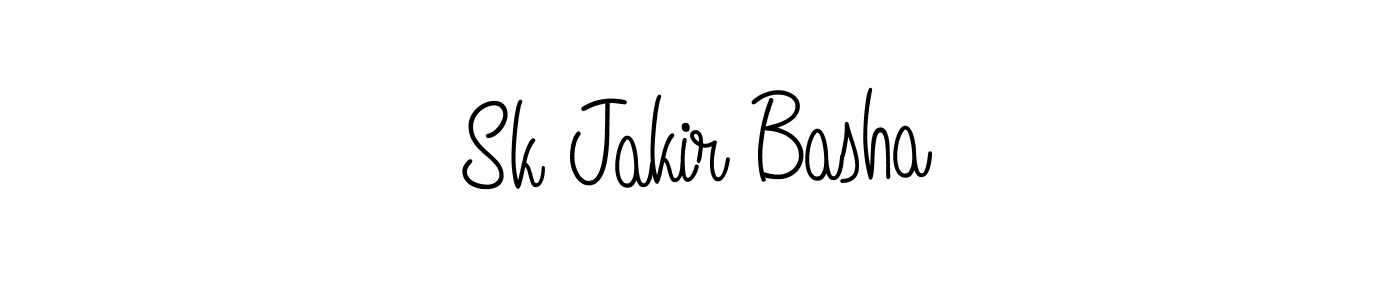 Use a signature maker to create a handwritten signature online. With this signature software, you can design (Angelique-Rose-font-FFP) your own signature for name Sk Jakir Basha. Sk Jakir Basha signature style 5 images and pictures png