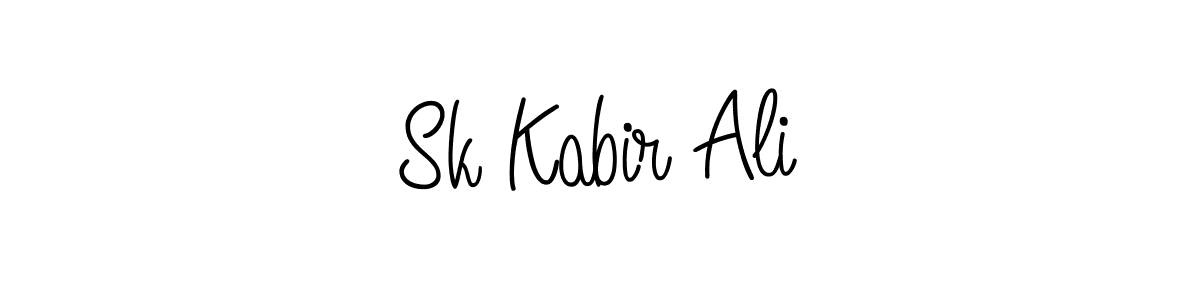 You should practise on your own different ways (Angelique-Rose-font-FFP) to write your name (Sk Kabir Ali) in signature. don't let someone else do it for you. Sk Kabir Ali signature style 5 images and pictures png