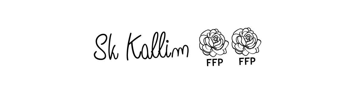 The best way (Angelique-Rose-font-FFP) to make a short signature is to pick only two or three words in your name. The name Sk Kallim 21 include a total of six letters. For converting this name. Sk Kallim 21 signature style 5 images and pictures png