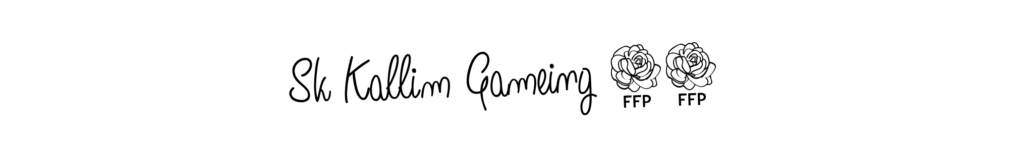 Create a beautiful signature design for name Sk Kallim Gameing 17. With this signature (Angelique-Rose-font-FFP) fonts, you can make a handwritten signature for free. Sk Kallim Gameing 17 signature style 5 images and pictures png