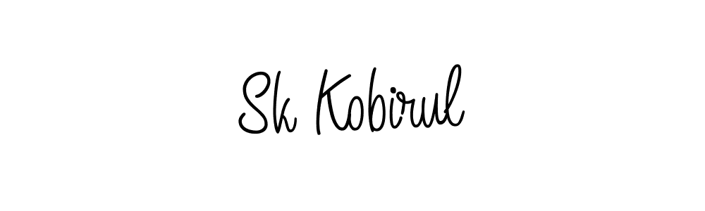 Design your own signature with our free online signature maker. With this signature software, you can create a handwritten (Angelique-Rose-font-FFP) signature for name Sk Kobirul. Sk Kobirul signature style 5 images and pictures png