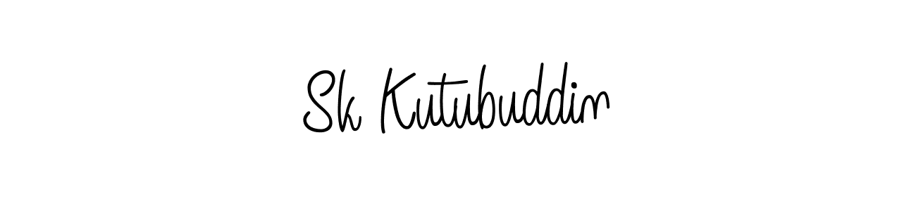 Make a beautiful signature design for name Sk Kutubuddin. With this signature (Angelique-Rose-font-FFP) style, you can create a handwritten signature for free. Sk Kutubuddin signature style 5 images and pictures png