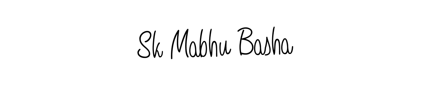 Design your own signature with our free online signature maker. With this signature software, you can create a handwritten (Angelique-Rose-font-FFP) signature for name Sk Mabhu Basha. Sk Mabhu Basha signature style 5 images and pictures png