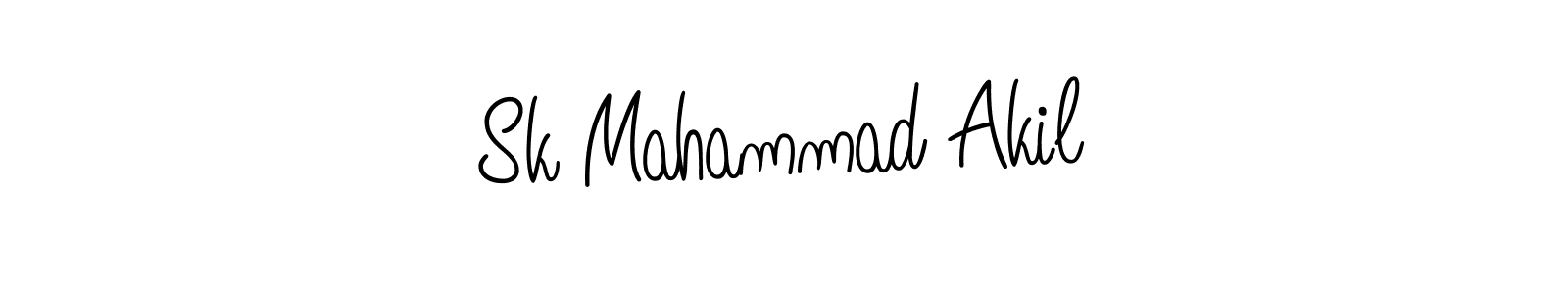 How to make Sk Mahammad Akil name signature. Use Angelique-Rose-font-FFP style for creating short signs online. This is the latest handwritten sign. Sk Mahammad Akil signature style 5 images and pictures png