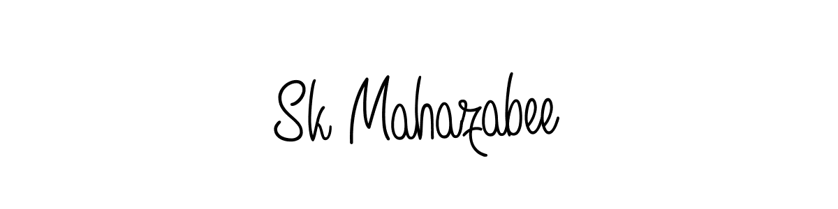 You should practise on your own different ways (Angelique-Rose-font-FFP) to write your name (Sk Mahazabee) in signature. don't let someone else do it for you. Sk Mahazabee signature style 5 images and pictures png