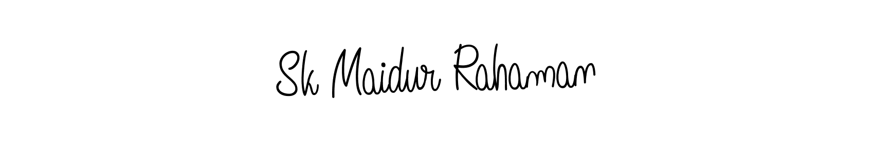 Use a signature maker to create a handwritten signature online. With this signature software, you can design (Angelique-Rose-font-FFP) your own signature for name Sk Maidur Rahaman. Sk Maidur Rahaman signature style 5 images and pictures png