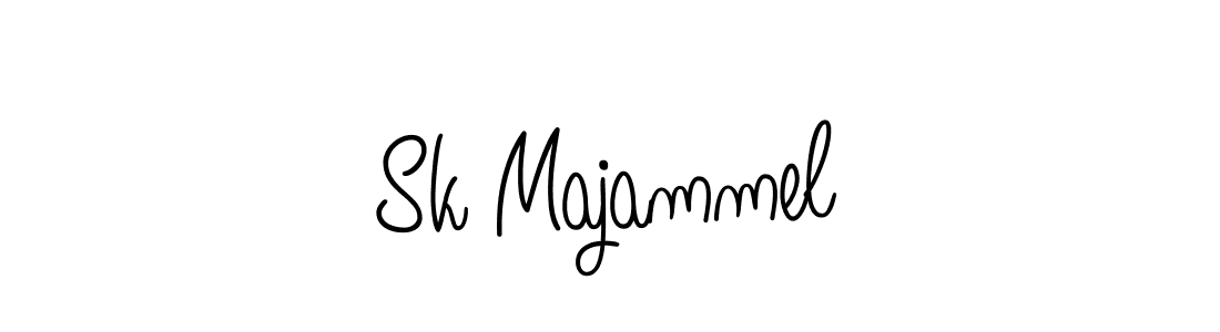 Use a signature maker to create a handwritten signature online. With this signature software, you can design (Angelique-Rose-font-FFP) your own signature for name Sk Majammel. Sk Majammel signature style 5 images and pictures png