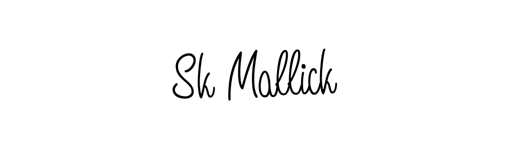 Sk Mallick stylish signature style. Best Handwritten Sign (Angelique-Rose-font-FFP) for my name. Handwritten Signature Collection Ideas for my name Sk Mallick. Sk Mallick signature style 5 images and pictures png