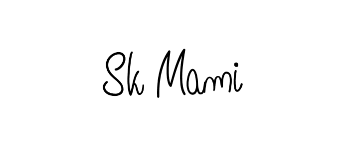 How to Draw Sk Mami signature style? Angelique-Rose-font-FFP is a latest design signature styles for name Sk Mami. Sk Mami signature style 5 images and pictures png