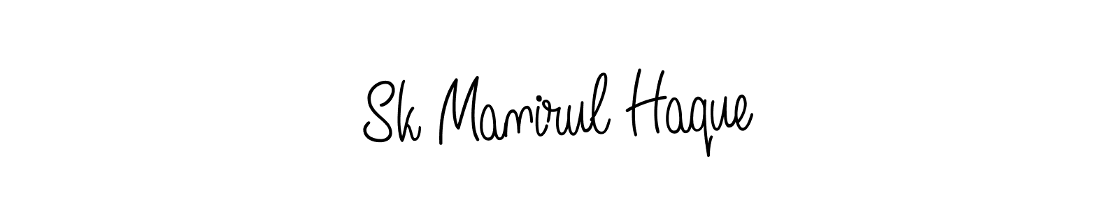 How to make Sk Manirul Haque name signature. Use Angelique-Rose-font-FFP style for creating short signs online. This is the latest handwritten sign. Sk Manirul Haque signature style 5 images and pictures png