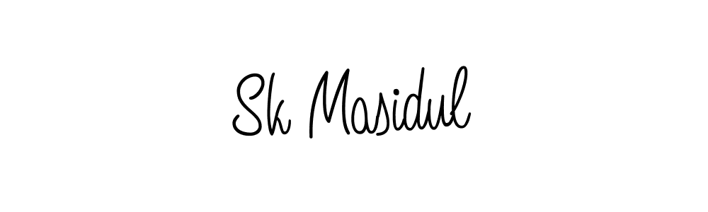 Use a signature maker to create a handwritten signature online. With this signature software, you can design (Angelique-Rose-font-FFP) your own signature for name Sk Masidul. Sk Masidul signature style 5 images and pictures png