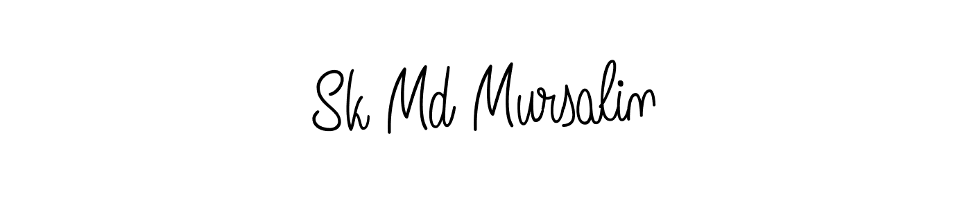 Sk Md Mursalin stylish signature style. Best Handwritten Sign (Angelique-Rose-font-FFP) for my name. Handwritten Signature Collection Ideas for my name Sk Md Mursalin. Sk Md Mursalin signature style 5 images and pictures png