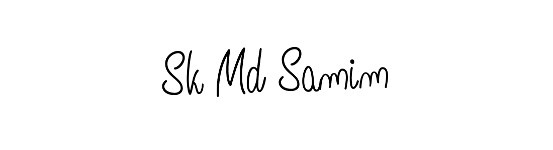 Use a signature maker to create a handwritten signature online. With this signature software, you can design (Angelique-Rose-font-FFP) your own signature for name Sk Md Samim. Sk Md Samim signature style 5 images and pictures png