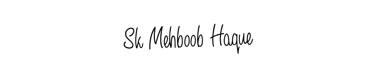 Design your own signature with our free online signature maker. With this signature software, you can create a handwritten (Angelique-Rose-font-FFP) signature for name Sk Mehboob Haque. Sk Mehboob Haque signature style 5 images and pictures png