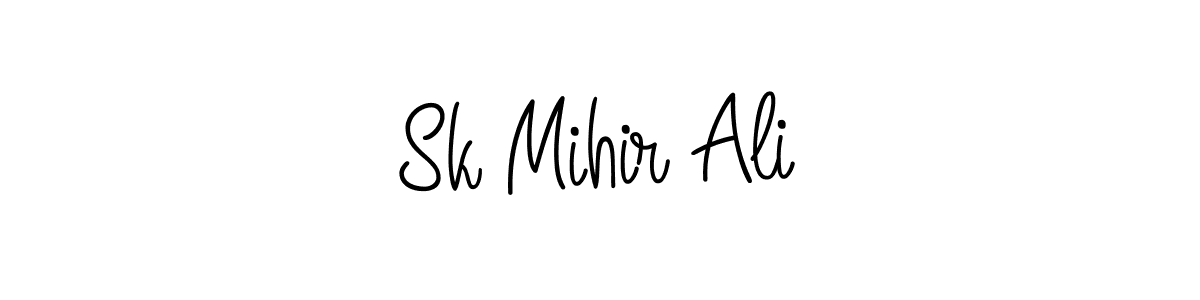 Sk Mihir Ali stylish signature style. Best Handwritten Sign (Angelique-Rose-font-FFP) for my name. Handwritten Signature Collection Ideas for my name Sk Mihir Ali. Sk Mihir Ali signature style 5 images and pictures png