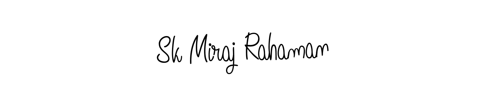 How to make Sk Miraj Rahaman name signature. Use Angelique-Rose-font-FFP style for creating short signs online. This is the latest handwritten sign. Sk Miraj Rahaman signature style 5 images and pictures png