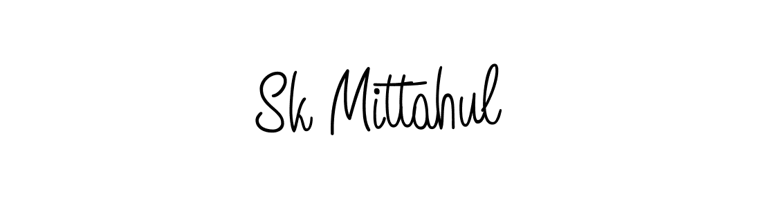 Design your own signature with our free online signature maker. With this signature software, you can create a handwritten (Angelique-Rose-font-FFP) signature for name Sk Mittahul. Sk Mittahul signature style 5 images and pictures png