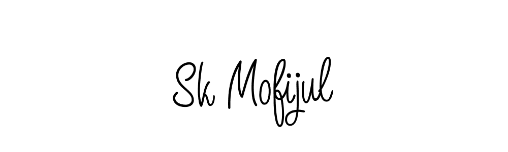 You should practise on your own different ways (Angelique-Rose-font-FFP) to write your name (Sk Mofijul) in signature. don't let someone else do it for you. Sk Mofijul signature style 5 images and pictures png