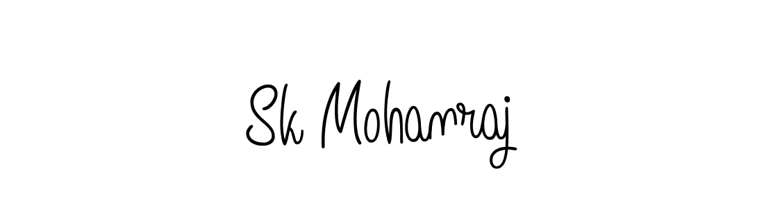 Use a signature maker to create a handwritten signature online. With this signature software, you can design (Angelique-Rose-font-FFP) your own signature for name Sk Mohanraj. Sk Mohanraj signature style 5 images and pictures png