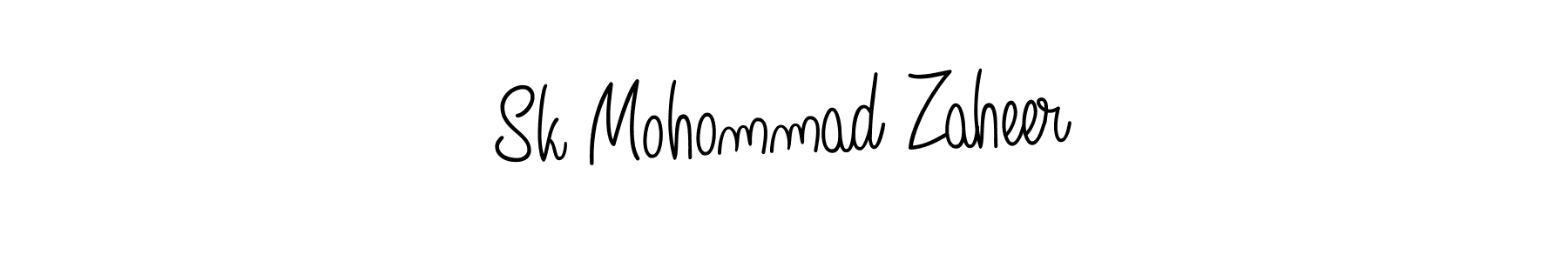 How to make Sk Mohommad Zaheer name signature. Use Angelique-Rose-font-FFP style for creating short signs online. This is the latest handwritten sign. Sk Mohommad Zaheer signature style 5 images and pictures png