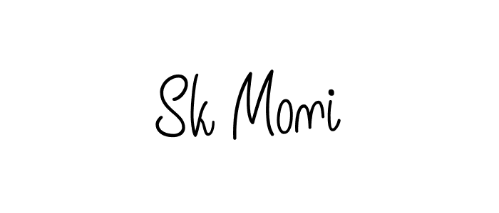 Also we have Sk Moni name is the best signature style. Create professional handwritten signature collection using Angelique-Rose-font-FFP autograph style. Sk Moni signature style 5 images and pictures png
