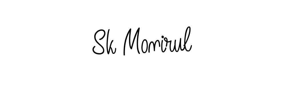 Sk Monirul stylish signature style. Best Handwritten Sign (Angelique-Rose-font-FFP) for my name. Handwritten Signature Collection Ideas for my name Sk Monirul. Sk Monirul signature style 5 images and pictures png