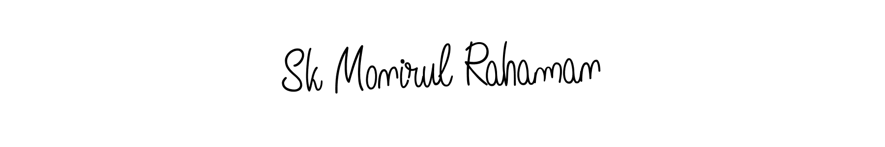 Design your own signature with our free online signature maker. With this signature software, you can create a handwritten (Angelique-Rose-font-FFP) signature for name Sk Monirul Rahaman. Sk Monirul Rahaman signature style 5 images and pictures png