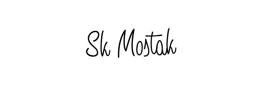 Sk Mostak stylish signature style. Best Handwritten Sign (Angelique-Rose-font-FFP) for my name. Handwritten Signature Collection Ideas for my name Sk Mostak. Sk Mostak signature style 5 images and pictures png