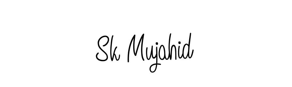 The best way (Angelique-Rose-font-FFP) to make a short signature is to pick only two or three words in your name. The name Sk Mujahid include a total of six letters. For converting this name. Sk Mujahid signature style 5 images and pictures png