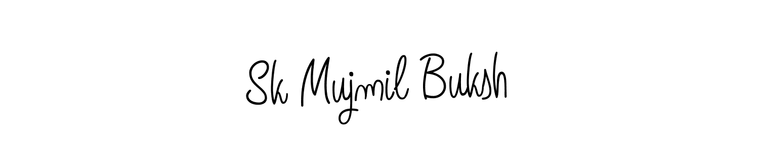 Sk Mujmil Buksh stylish signature style. Best Handwritten Sign (Angelique-Rose-font-FFP) for my name. Handwritten Signature Collection Ideas for my name Sk Mujmil Buksh. Sk Mujmil Buksh signature style 5 images and pictures png