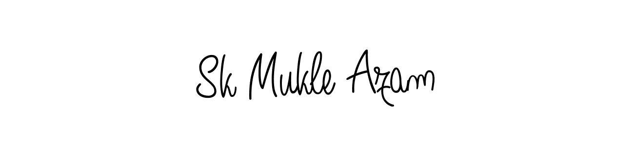 This is the best signature style for the Sk Mukle Azam name. Also you like these signature font (Angelique-Rose-font-FFP). Mix name signature. Sk Mukle Azam signature style 5 images and pictures png