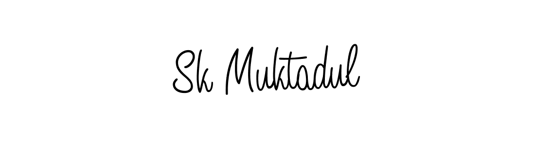 Design your own signature with our free online signature maker. With this signature software, you can create a handwritten (Angelique-Rose-font-FFP) signature for name Sk Muktadul. Sk Muktadul signature style 5 images and pictures png
