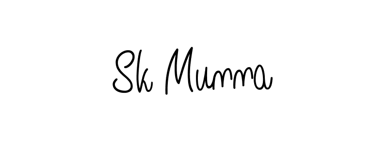 Sk Munna stylish signature style. Best Handwritten Sign (Angelique-Rose-font-FFP) for my name. Handwritten Signature Collection Ideas for my name Sk Munna. Sk Munna signature style 5 images and pictures png