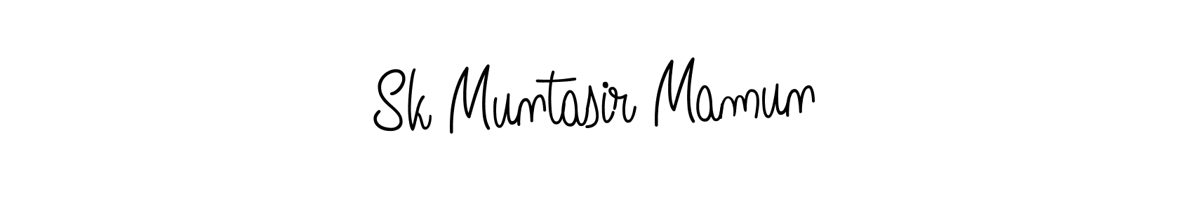 Design your own signature with our free online signature maker. With this signature software, you can create a handwritten (Angelique-Rose-font-FFP) signature for name Sk Muntasir Mamun. Sk Muntasir Mamun signature style 5 images and pictures png