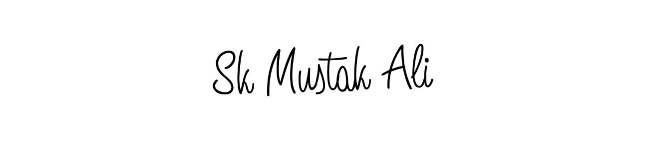 You should practise on your own different ways (Angelique-Rose-font-FFP) to write your name (Sk Mustak Ali) in signature. don't let someone else do it for you. Sk Mustak Ali signature style 5 images and pictures png