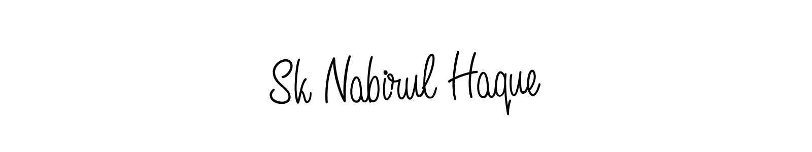 Make a beautiful signature design for name Sk Nabirul Haque. With this signature (Angelique-Rose-font-FFP) style, you can create a handwritten signature for free. Sk Nabirul Haque signature style 5 images and pictures png