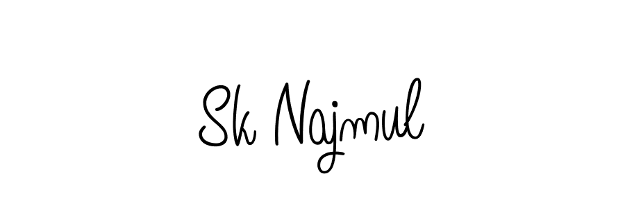 Also we have Sk Najmul name is the best signature style. Create professional handwritten signature collection using Angelique-Rose-font-FFP autograph style. Sk Najmul signature style 5 images and pictures png