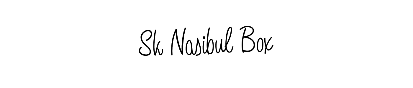 Create a beautiful signature design for name Sk Nasibul Box. With this signature (Angelique-Rose-font-FFP) fonts, you can make a handwritten signature for free. Sk Nasibul Box signature style 5 images and pictures png