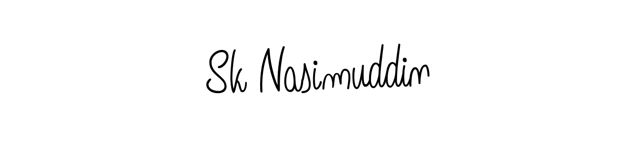 The best way (Angelique-Rose-font-FFP) to make a short signature is to pick only two or three words in your name. The name Sk Nasimuddin include a total of six letters. For converting this name. Sk Nasimuddin signature style 5 images and pictures png