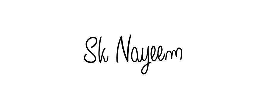 Make a beautiful signature design for name Sk Nayeem. With this signature (Angelique-Rose-font-FFP) style, you can create a handwritten signature for free. Sk Nayeem signature style 5 images and pictures png