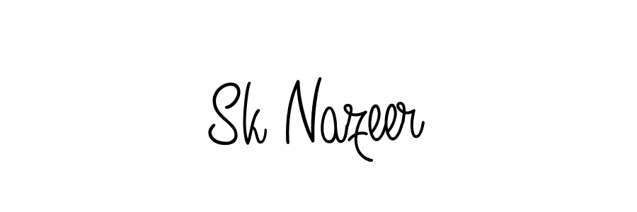 Use a signature maker to create a handwritten signature online. With this signature software, you can design (Angelique-Rose-font-FFP) your own signature for name Sk Nazeer. Sk Nazeer signature style 5 images and pictures png