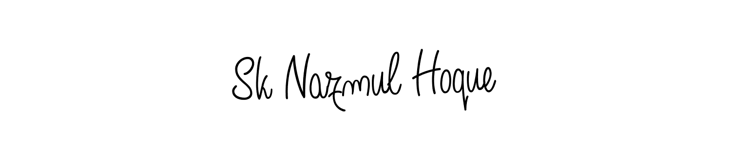 Design your own signature with our free online signature maker. With this signature software, you can create a handwritten (Angelique-Rose-font-FFP) signature for name Sk Nazmul Hoque. Sk Nazmul Hoque signature style 5 images and pictures png