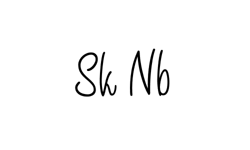 Make a beautiful signature design for name Sk Nb. With this signature (Angelique-Rose-font-FFP) style, you can create a handwritten signature for free. Sk Nb signature style 5 images and pictures png
