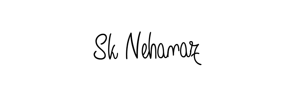 Use a signature maker to create a handwritten signature online. With this signature software, you can design (Angelique-Rose-font-FFP) your own signature for name Sk Nehanaz. Sk Nehanaz signature style 5 images and pictures png