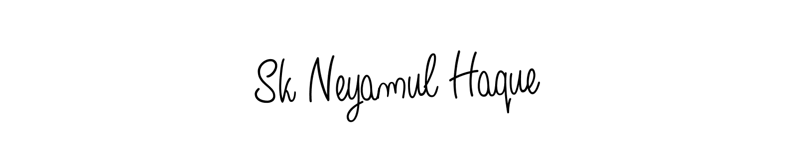 Create a beautiful signature design for name Sk Neyamul Haque. With this signature (Angelique-Rose-font-FFP) fonts, you can make a handwritten signature for free. Sk Neyamul Haque signature style 5 images and pictures png