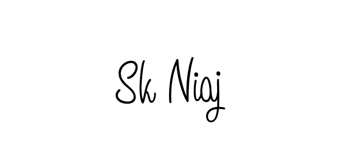 The best way (Angelique-Rose-font-FFP) to make a short signature is to pick only two or three words in your name. The name Sk Niaj include a total of six letters. For converting this name. Sk Niaj signature style 5 images and pictures png